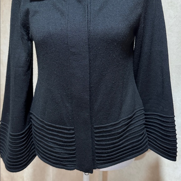 Cache Black Ribbed Collar Cardigan - Picture 2 of 8